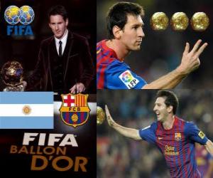 yapboz FIFA Ballon d'Or 2011 kazanan Lionel Messi